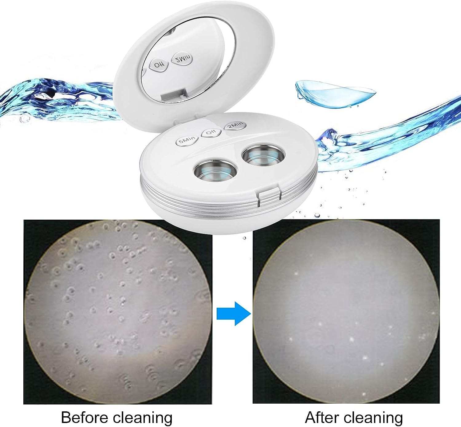 Contact Lens Cleaner, Ultrasonic Lens Cleaner, Ultra Sonic Auto Eye Protein Cleaning Case, Contact Lens Cleaner Machine Contact Lens Cleaner, Ultrasonic Lens Cleaner, Ultra Sonic Auto Eye Protein Cleaning Case, Contact Lens Cleaner Machine
